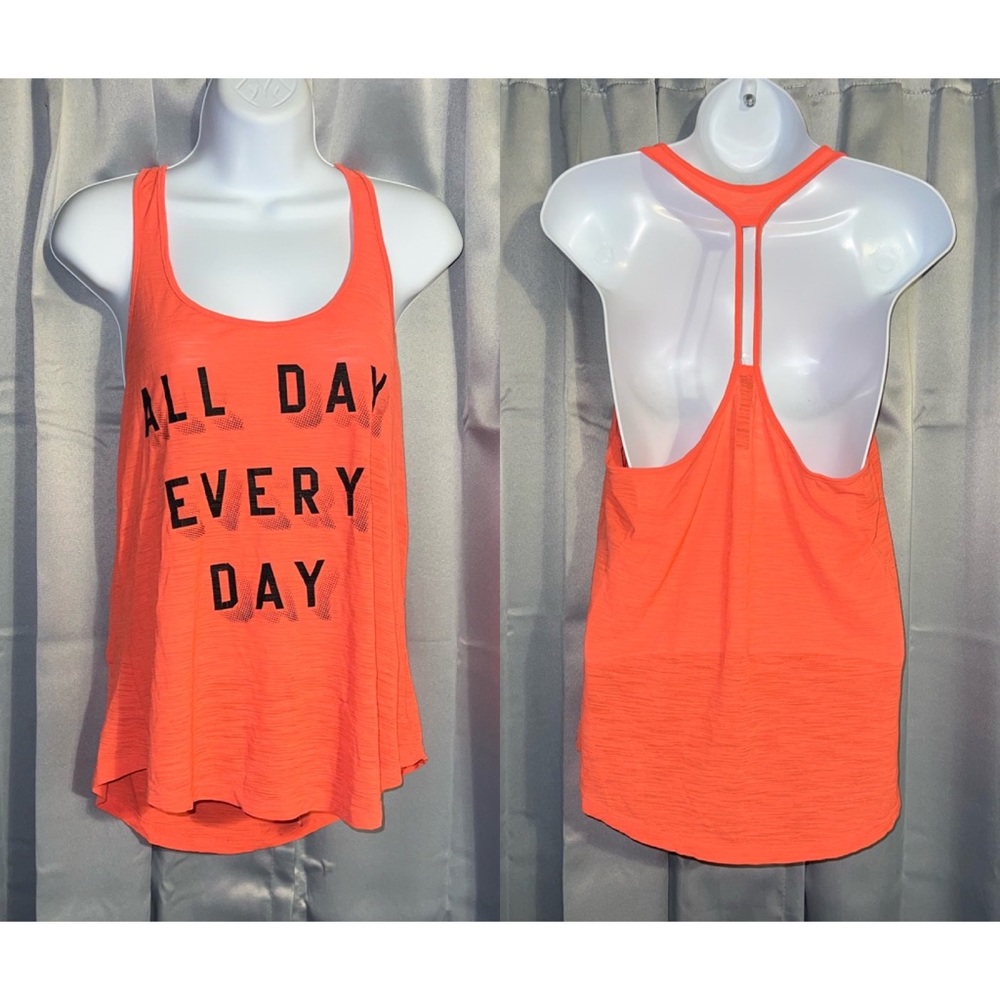 Aeropostale Live Love Dream Neon “All Day Every Day” Racerback Tank (L)